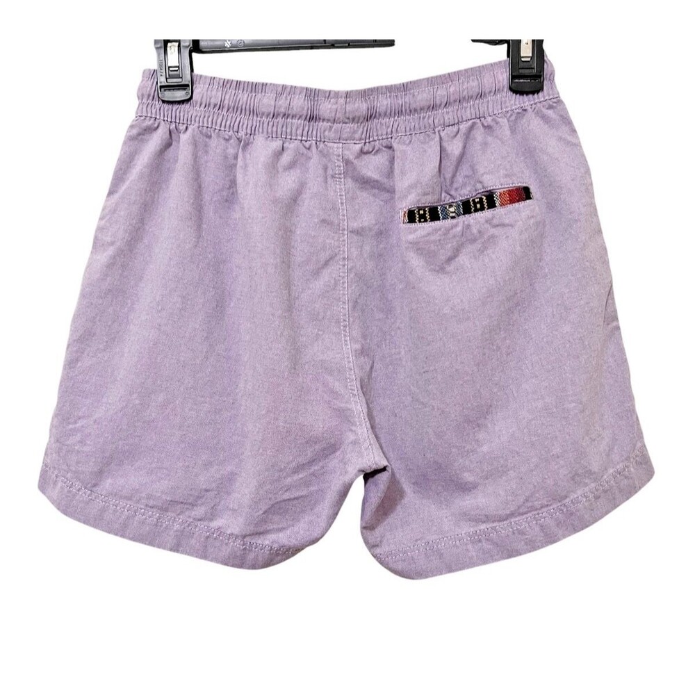 WOWIE Men's OG Casual Shorts Purple Lavender Aztec Trim Cotton Blend 4.5" Small - Picture 2 of 4